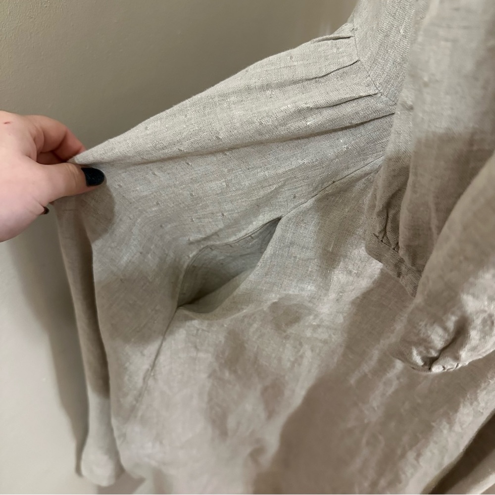 Son de flor Ophelia Dress, 3/4 Sleeve - Natural Dot / M - Picture 2 of 10